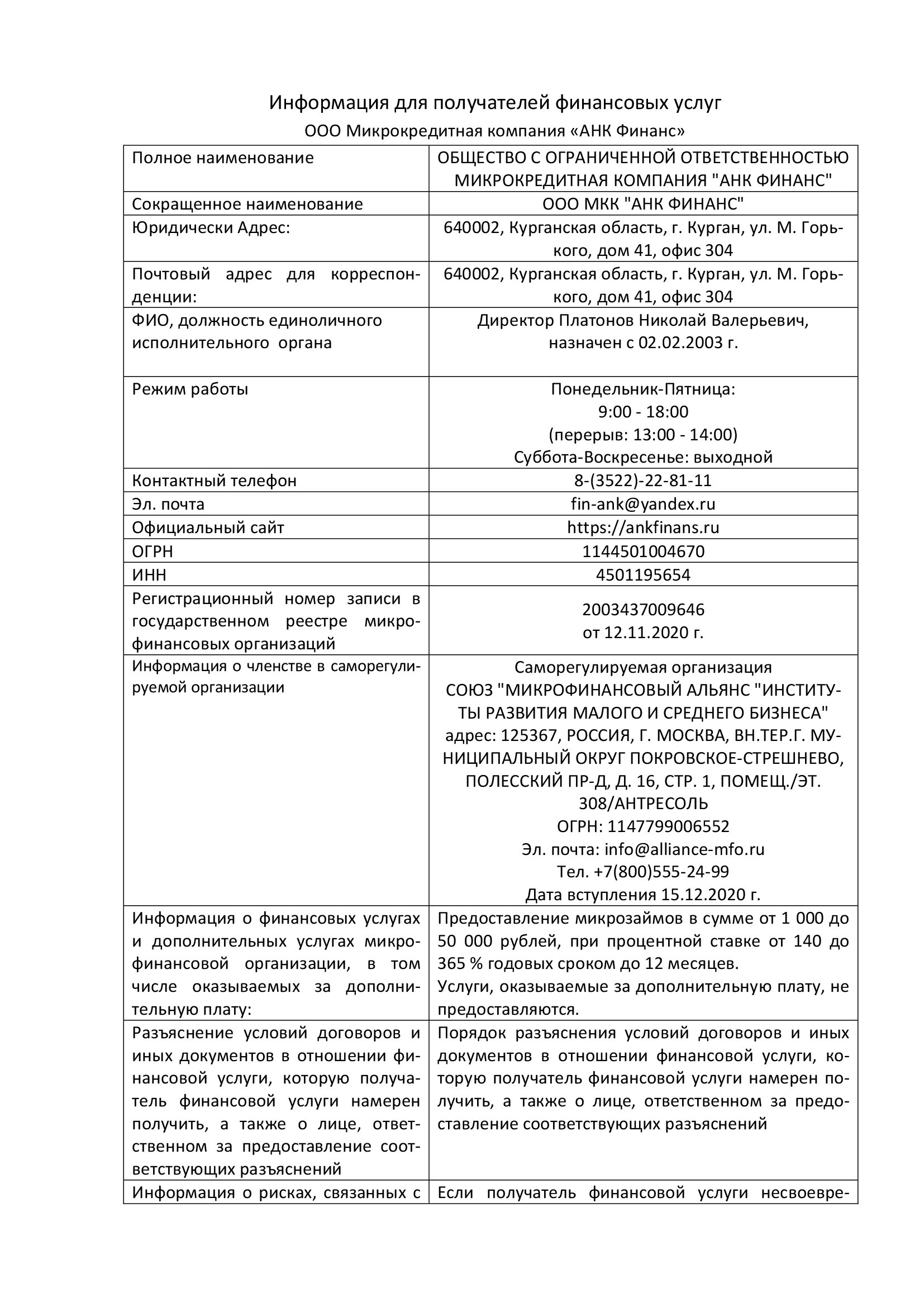 Информация для получателей финансовых услуг_1